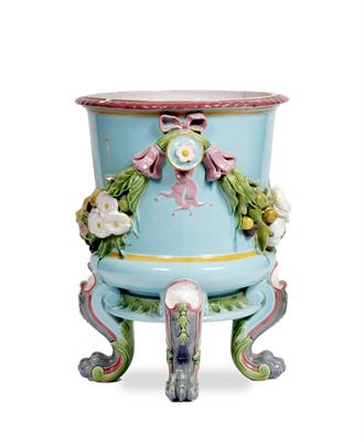 Lot 209 - A MINTON MAJOLICA JARDINIERE