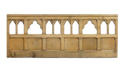 Lot 230 - A VICTORIAN PINE GOTHIC STYLE ALTAR PANEL