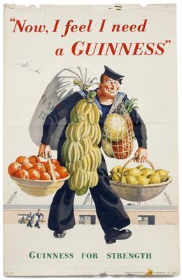 Lot 367 - A GUINNESS ADVERTISING POSTER by John Gilroy (1898 - 1985) 'Now