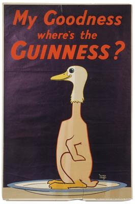 Lot 372 - A GUINNESS ADVERTISING POSTER by Alfred Ambrose Chew Leete (1882 - 1933) 'My Goodness Where's The Gu