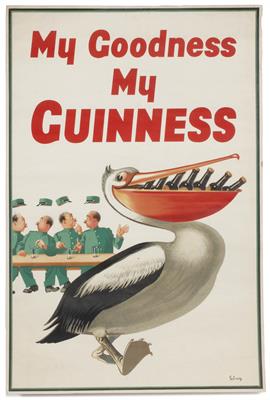 Lot 373 - A GUINNESS ADVERTISING POSTER  by John Gilroy (1898 - 1985) 'My Goodness