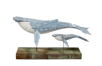 Lot 410 - MARTIN SCOREY (b.1961) WHALE COW & CALF