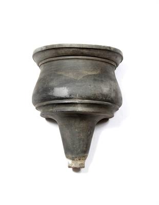 Lot 605 - A LEAD HOPPER HEAD converted for use as a wall hanging planter