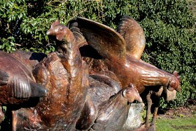 Lot 646 - GERALDINE KNIGHT (1933-2008) 'PERCHING ORDER' bronze