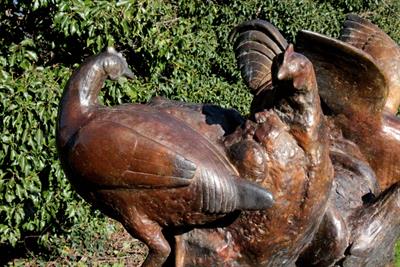 Lot 646 - GERALDINE KNIGHT (1933-2008) 'PERCHING ORDER' bronze