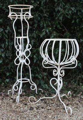 Lot 662 - TWO OF WROUGHT IRON PLANT STANDS