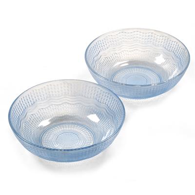Lot 395 - A pair of vintage blue glass bowls
