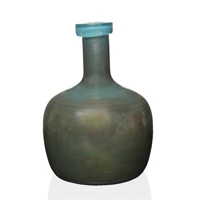 Lot 396 - Sea green art glass bottle vase