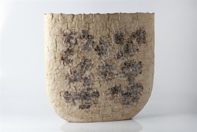 Lot 4 - Geoffrey Eastop (British, 1921-2014)
'Wall Pot', 1998
hand-built stoneware, sprayed, sponged and