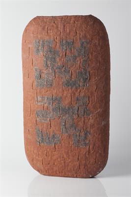 Lot 9 - Geoffrey Eastop (British, 1921-2014)
'Wall Pot' vessel
hand-built stoneware, sprayed, sponged and