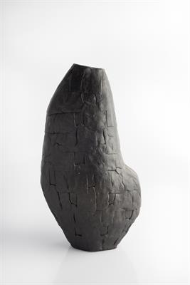 Lot 37 - Geoffrey Eastop (British, 1921-2014)
Vessel
hand built black stoneware
painted potter's mark
35cm