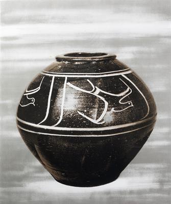 Lot 45 - Bernard Leach (British, 1887-1979)
Black Jar, 1974
63/100, signed and numbered in pencil (in the