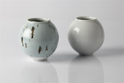 Lot 83 - Adam Buick (British, Contemporary)
Two 'moon' vases
impressed potter's seal
each 9