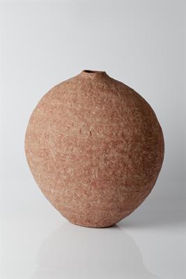 Lot 117 - Geoffrey Eastop (British, 1921-2014)
Compressed two sided vessel
hand built stoneware
painted