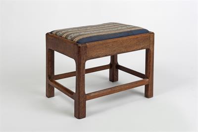 Lot 306 - Gordon Russell (British, 1892-1980)
Oak stool, circa 1920-30
chamfered legs and supports, and