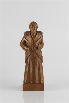 Lot 316 - Robert Thompson of Kilburn (British, 1876-1955)
Mouseman oak 'Fisherwoman'
carved mouse to the