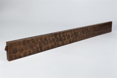 Lot 321 - Robert Thompson of Kilburn (British, 1876-1955)
Mouseman oak mantle shelf
adzed 
carved mouse
167cm