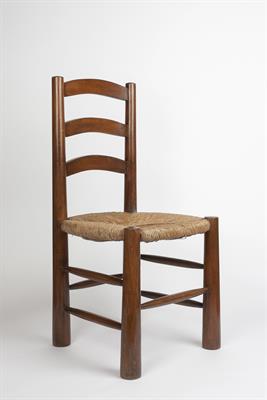 Lot 334 - Manner of Charlotte Perriand (French, 1903-1999)
Set of four beech chairs, circa 1950s
with rush