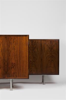 Lot 339 - Gunni Omann for Omann Jun Mobelfabrik of Denmark
Pair of model 4 rosewood cabinets, circa 1960s
on