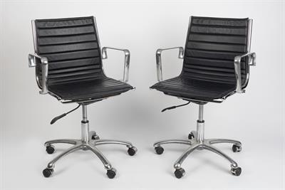 Lot 345 - After Charles Eames (American, 1907-1978)
Set of four 'EA108' chairs
manufactured by Luxy of