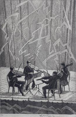 Lot 363 - Leslie Moffat Ward (British, 1888-1978)
String Quartet
signed and numbered '3' in pencil (in the