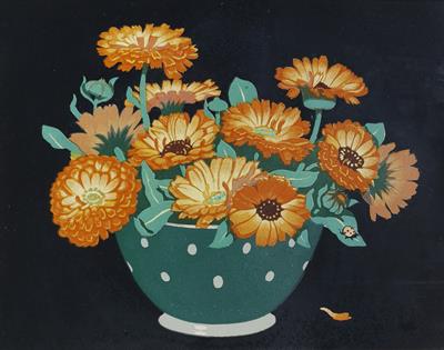 Lot 367 - John Hall Thorpe (British, 1874-1947)
Marigolds
signed and titled in pencil (in the