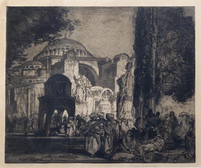 Lot 378 - Frank Brangwyn (British, 1867-1956)
Santa Sophia, Constantinople, 1906
signed in pencil (lower