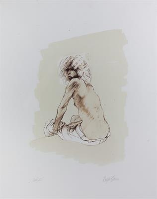 Lot 392 - Ralph Brown (British, 1928-2013)
Seated nude
146/200, signed and numbered in pencil (in the