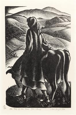 Lot 395 - Clare Leighton (British, 1898-1989)
The Top of the Rise, 1944
29/50, signed, numbered and titled in