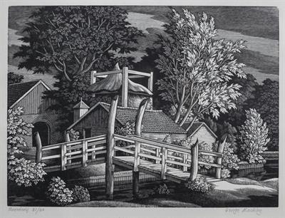 Lot 420 - George Mackley (British, 1900-1983)
Bridge at Boerderij
31/60, signed and numbered in pencil (in the