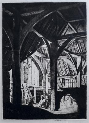 Lot 421 - Ralph Middleton Todd (British, 1891-1966)
In the barn
signed in pencil (lower right)
etching
25