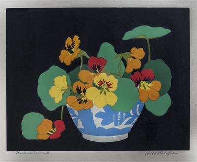 Lot 422 - John Hall Thorpe (British, 1874-1947)
Nasturtiums and Marigolds
each signed and titled in pencil (in