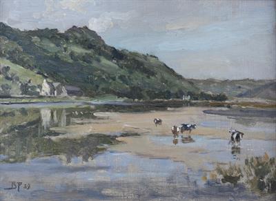 Lot 481 - Bertram Priestman (British, 1868-1951)
Arnside, 1939
initialled and dated (lower left)
oils on