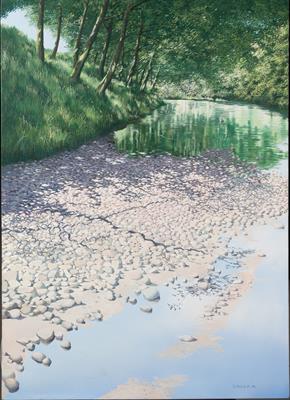 Lot 486 - Graham Hillier (British, 1946-2006)
Wheeldale Beck, Goathland, North Yorkshire Moors, 1990
signed