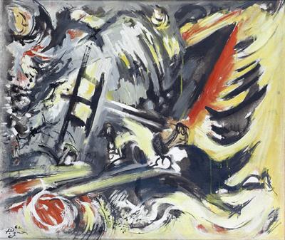 Lot 539 - ‡Édouard Pignon (French, 1905-1993)
'Battage', 1962
signed and dated (lower left), titled (to