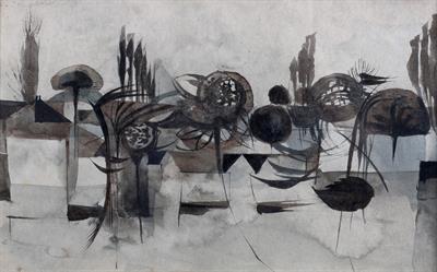 Lot 541 - ‡Alan Reynolds (British, 1926-2014)
Motif from Fenland II, 1952
signed (upper left)
watercolour
18cm