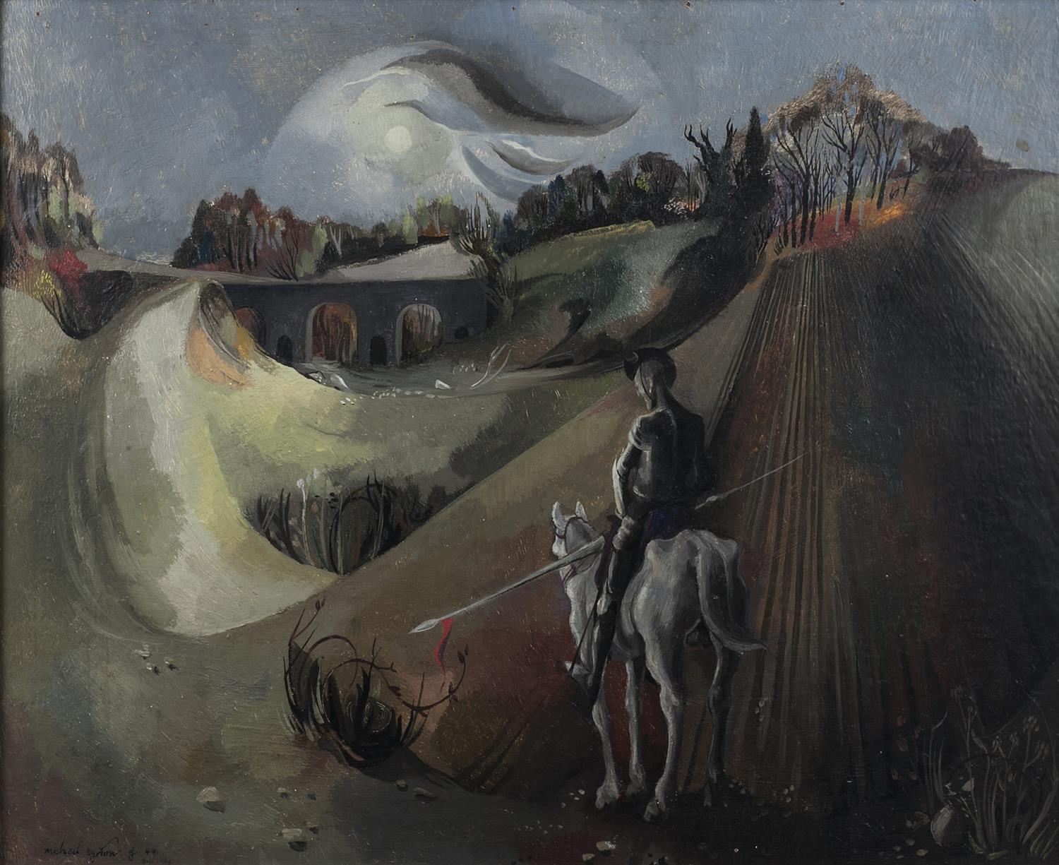 Lot 542 - ‡Michael Ayrton (British, 1920-1992)
El Desdichado, 1944
signed and dated (lower left)
oils on