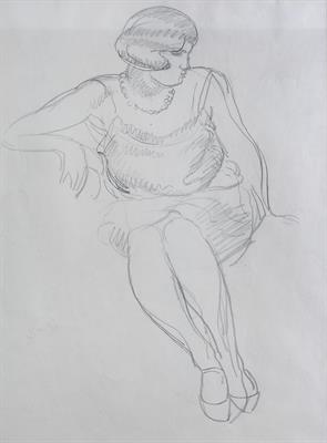 Lot 558 - Matthew Smith (British, 1879-1959)
Seated nude
pencil
47cm x 32cm, together with a drawing to the