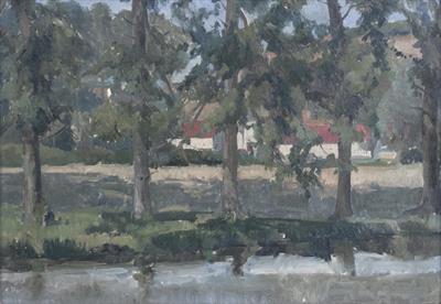 Lot 561 - Peter John Garrard (British, 1929-2004)
Chevroches, near Vezelay, 1959
initialled (lower left)