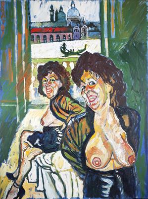 Lot 564 - John Bratby (British, 1928-1992)
Patti in Venice
signed upper left
oils on canvas
121cm x 91cm