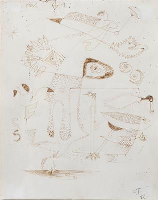 Lot 578 - Colin Thoms (British, 1912-1997)
Poe of a dream, 1976
initialled and dated in pencil (lower