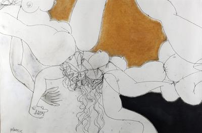 Lot 597 - Douglas Owen Portway (South African, 1922-1993)
Untitled, 1975
signed and dated in pencil (lower