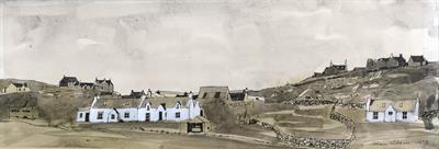 Lot 615 - Adam Robson (British, 1928-2007)
Houses at Shetland Skerries, 1973
signed and dated (lower
