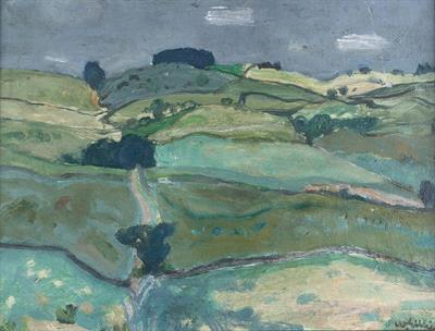 Lot 617 - ‡William George Gillies (British, 1898-1973)
Borders Landscape, 1955
signed (lower right)
oils on