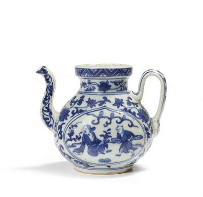Lot 12 - A Chinese blue and white wine pot