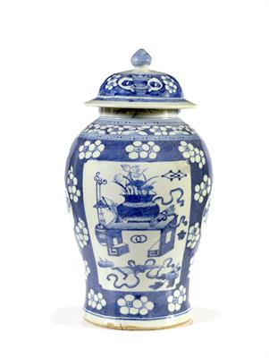 Lot 17 - A Chinese blue and white vase and cover