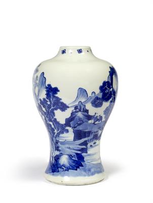 Lot 24 - A Chinese Meiping blue and white porcelain vase