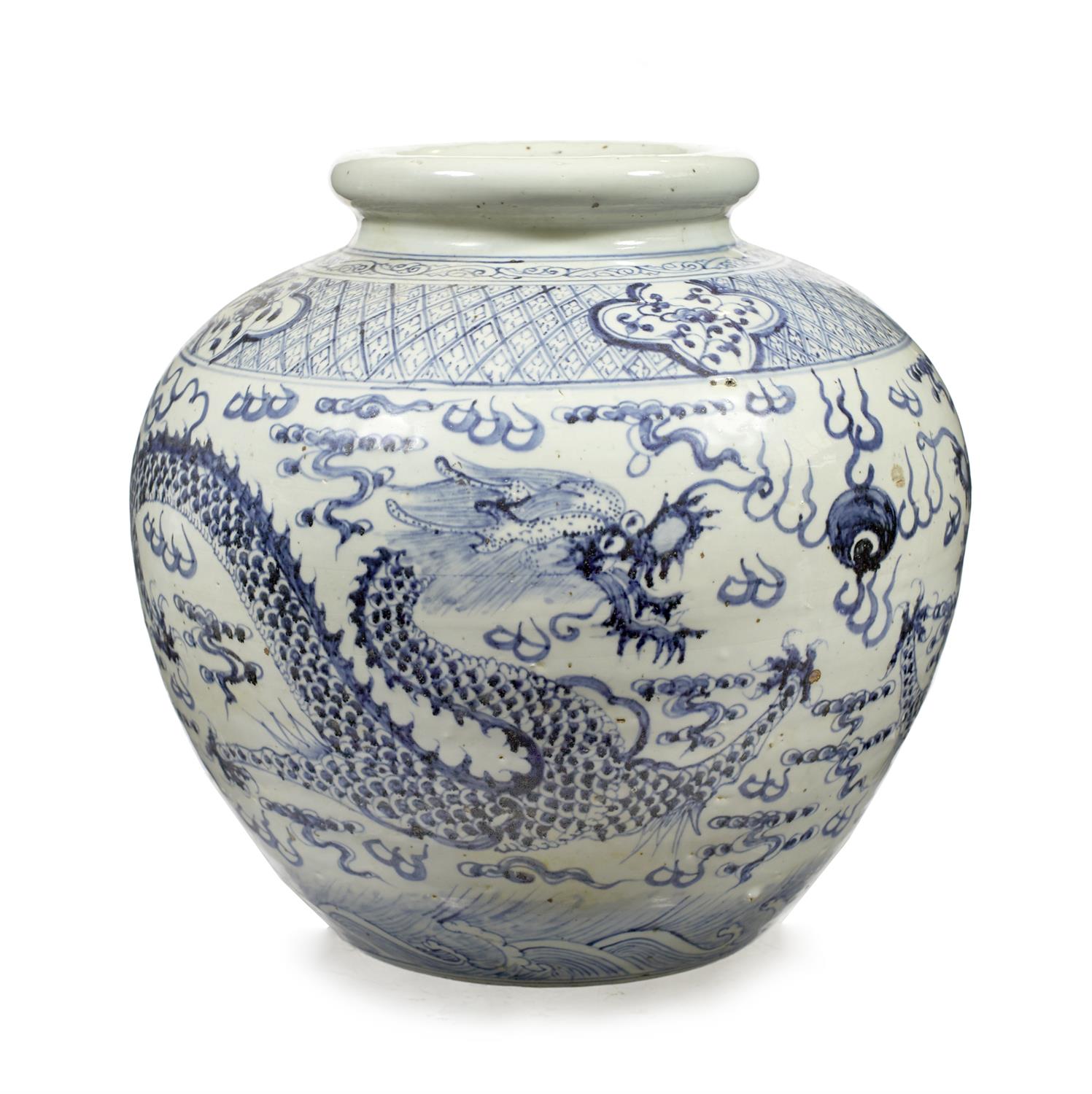 Lot 25 - A Vietnamese ovoid large vase