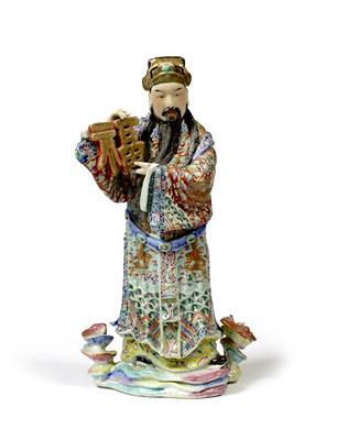 Lot 76 - A Chinese Canton porcelain model of Fu