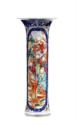 Lot 87 - A Chinese cylindrical porcelain vase